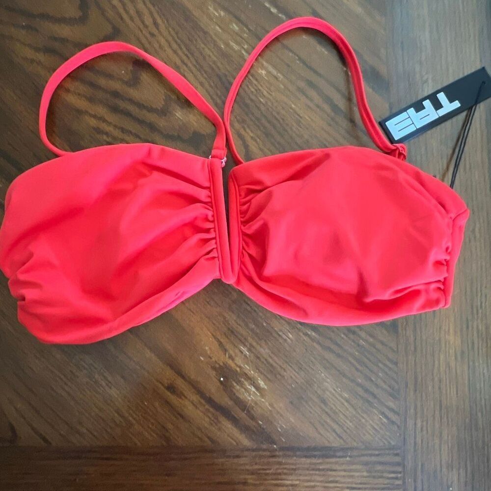 TA3 Converty Bandeau Bikini Top Red Nwt Size Small